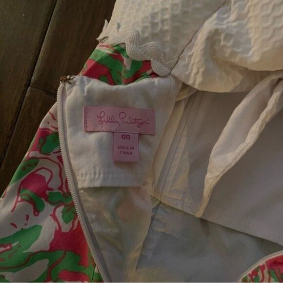 Lilly Pulitzer Franco Floral Strapless Dress Forgot My Trunks Hotty 00 - Picture 6 of 7